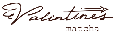 Logo for Valentine's Matcha on a white background